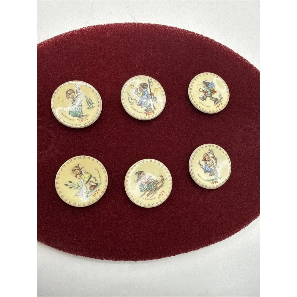 MJ Hummel Miniature Collectors Plates 1971 - 1976, Lot Of 6